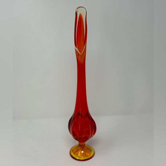 Viking Glass Other - Vintage Viking Glass Amberina 13.5” Swung Vase